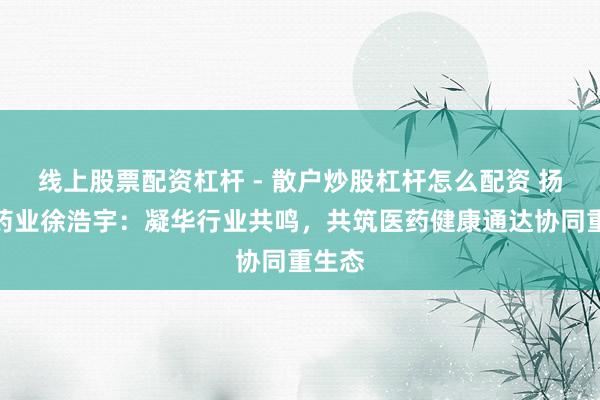 线上股票配资杠杆 - 散户炒股杠杆怎么配资 扬子江药业徐浩宇：凝华行业共鸣，共筑医药健康通达协同重生态