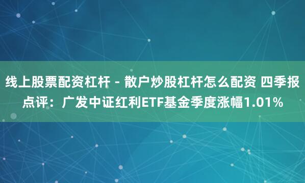 线上股票配资杠杆 - 散户炒股杠杆怎么配资 四季报点评：广发中证红利ETF基金季度涨幅1.01%